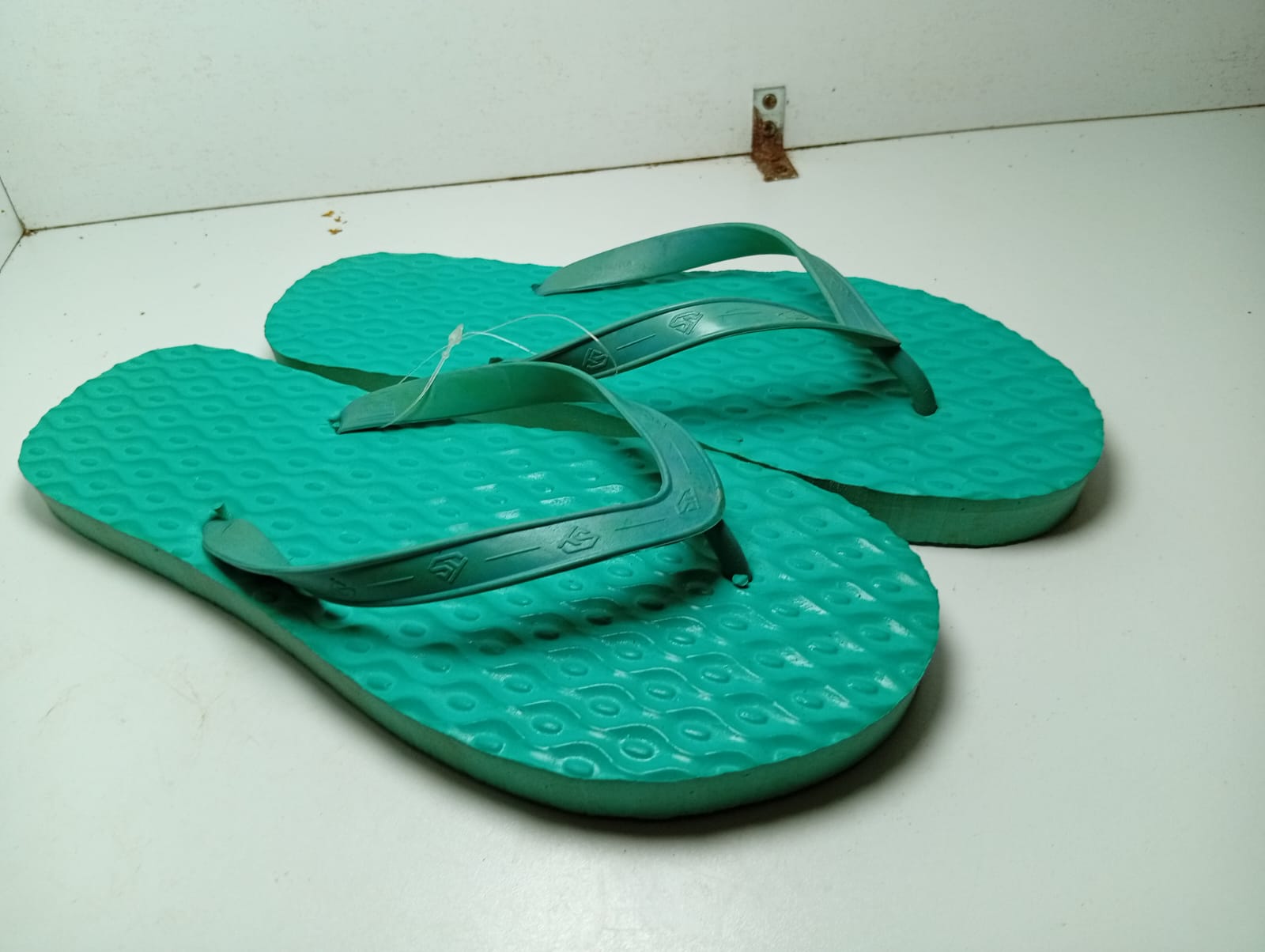Textured Aqua slippers (Blue)