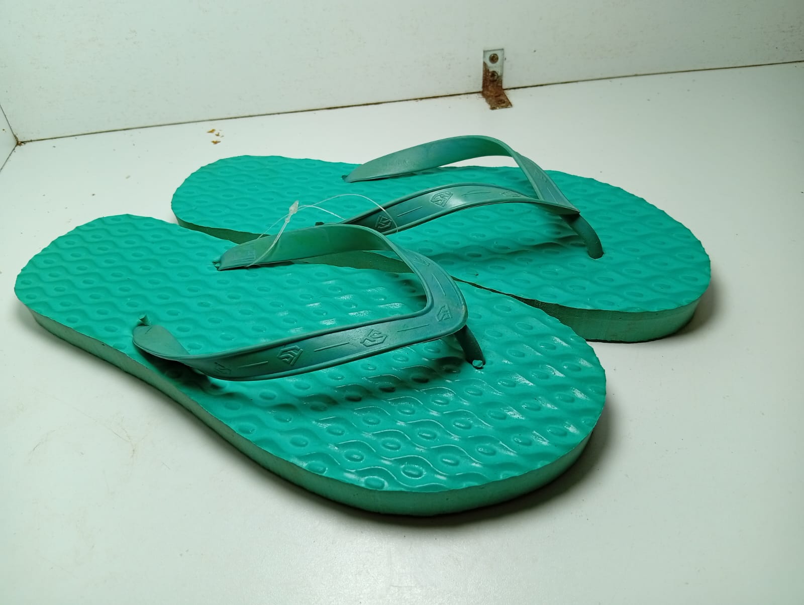 Textured Aqua slippers (Blue)