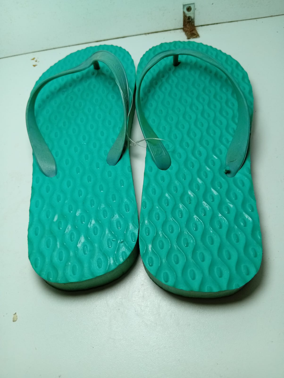 Textured Aqua slippers (Blue)